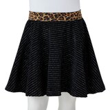  Dječja suknja s uzorkom leoparda na pojasu crna 128 | shoptok.hr