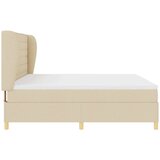  Krevet s opruga kutije s madracem Krema 200 x 200 cm tkanina | shoptok.hr