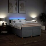  Krevet box spring s madracem svjetlosivi 140x200 cm od tkanine | shoptok.hr