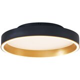 QAZQA Dizajnerska stropna svetilka črna z zlatom 40 cm vklj. LED tristopenjsko stikalo - Ingo | Shoptok.si
