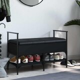  Klupa za cipele crna 85,5x42x57,5 cm od konstruiranog drva | Eponuda.com