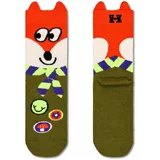 Happy Socks Otroške nogavice Fox Scout zelena barva