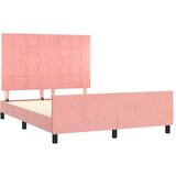  Za krevet s uzglavljem ružičasti 140x190 cm baršunasti | shoptok.hr