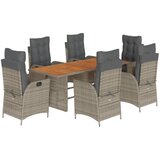  7-dijelni vrtni blagovaonski set sivi od poliratana | shoptok.hr