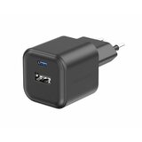 Swissten punjač za AC220, GaN, 20W, 1xUSB-C, 1xUSB-A, 3A, crni | shoptok.hr