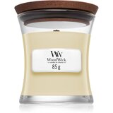WoodWick White Teak dišeča sveča z lesenim stenjem 85 g Cene