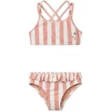 dječji bikini kupaći kostim belle stripe coral blush/creme de la creme