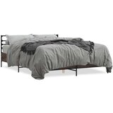  Okvir kreveta boja hrasta 160x200 cm konstruirano drvo i metal | shoptok.hr
