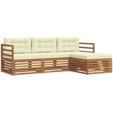  Set vanjskih sofa Prirodna i krem 245,5 x 162,5 x 73 cm | shoptok.hr