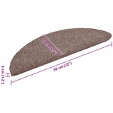  Prostirke za stepenice, samoljepljive, 5 kom, 56x17x3 cm, svijetlosmeđe, poluokrugle | shoptok.hr