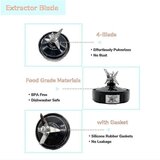 INORCO Moko rezilo za ekstrakcijo s 6 plavutmi, skodelice 24 oz, zdruljive z nutri ninja bl450-70, (22023572) | Shoptok.si