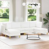  Modularni set sofe sa skladištem 6 pcs Bijela Tkanina | Eponuda.com