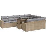  11-dijelni set vrtnih sofa poliratan s jastucima svijetlosivi | shoptok.hr