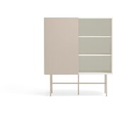 Teulat Bež/krem visoka komoda s kliznim vratima 120x140 cm Nube – | shoptok.hr