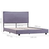  Okvir za krevet od tkanine svjetlosivi 140 x 200 cm | shoptok.hr