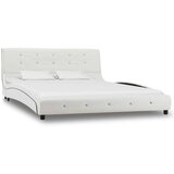 vidaXL Postelja z vzmetnico iz sp. pene belo umetno usnje 140x200 cm | Shoptok.si