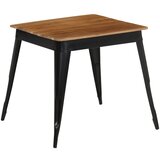 In blagovaonski stol od masivnog drva bagrema i čelika 75x75x76 cm | shoptok.hr