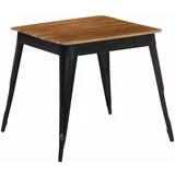 In Jedilna miza iz trdnega akacijevega lesa in jekla 75x75x76 cm