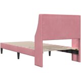  postelja z vzglavjem, žamet, roza, 100×200 cm | Shoptok.si