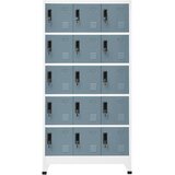 Ormarić s ključem svjetlosivi i tamnosivi 90x40x180 cm čelični | shoptok.hr