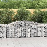 vidaXL obokane gabion košare 4 kosi 400x50x80/100 cm pocinkano železo | Shoptok.si