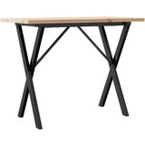  Blagovaonski stol X-oblika 100x50x75 5 cm od borovine i željeza | shoptok.hr
