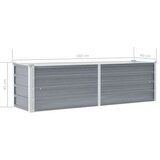  Visoka greda iz pocinkanega jekla 160x40x45 cm sive barve, (20611462) | Shoptok.si