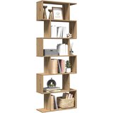 Pregrada regal za knjige 6 razina hrast 70x24x193 cm drveni Cene