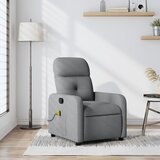 vidaXL Masažni fotelj svetlo sivo blago | Shoptok.si