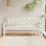  Jastuci za vrtnu klupu 2 kom prošarano krem 180x50x7 cm tkanina | shoptok.hr