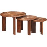  Stolovi za kavu na sklapanje 3 pcs Čvrsto reciklirano drvo | Eponuda.com