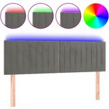 Maison Chic led posteljno vzglavje - vzglavna omarica - nočna omarica svetlo sivo 144x5x78/88 cm žamet, (21711476) Cene