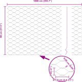 vidaXL Hexagonalna ograja Zelena 0.8x10 m Jeklo | Shoptok.si