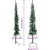  Tanka umjetna polovica božićnog drvca sa stalkom zelena 210 cm | Eponuda.ba
