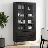  Vitrinski ormar od stakla Crna 90 x 35 x 175 cm - Crna | shoptok.hr