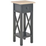 vidaXL Stranska mizica iz lesa 27x27x65,5 cm črna | Shoptok.si