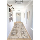 Staza sa gumenom podlogom 80x160cm - Ukrštene linije bež, SS-044