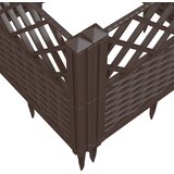  Vrtna sadilica s klinovima smeđa 363,5x43,5x43,5 cm PP | shoptok.hr