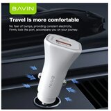 BAVIN Auto punjač 20W PD QC3,0 USB&Type C bela