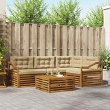  Set vanjskih sofa 5 kom. Prirodna i bež | shoptok.hr