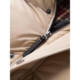 Ombre Men's puffer jacket with check lining - beige | Shoptok.si