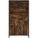  Kreveta 2 pcs Dimni hrast 81 x 36 x 150.5 cm Konstruirano drvo | shoptok.hr