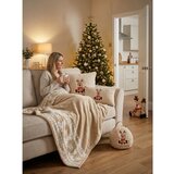 Tiseco Home Studio Bež flanelska deka s božićnim motivom 130x160 cm XMAS – | shoptok.hr