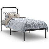  The Living Store Kovinski posteljni okvir z vzglavjem črn 80x200 cm - Posteljni Okvir, (21530938) | Shoptok.si
