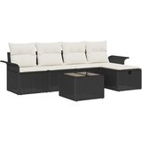  Sjedeća garnitura za vrt 6 kom. Poli ratan Smeđa 55 x 55 x 37 cm | shoptok.hr