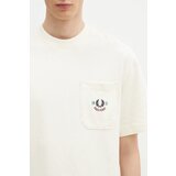 Fred Perry Pamučna majica za muškarce, boja: bež, s aplikacijom, M9827.560 | shoptok.hr