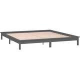  LED okvir kreveta sivi 120x190 cm mali bračni od masivnog drva | shoptok.hr