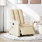 Maison Chic Električni masažni stol - Relax naslanjač krem blago, (22042598) | Shoptok.si