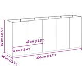  Sadilica 200x40x80 cm od nehrđajućeg čelika | shoptok.hr