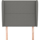  Uzglavlje s ušima tamnosivo 103x23x118/128 cm od tkanine | shoptok.hr